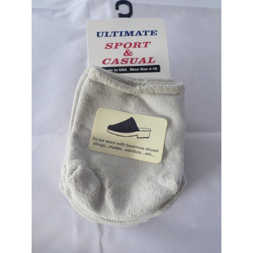 3 Pair Womens Toe Topper Half Sock Khaki Slings Mules Sandals 4-10 USA